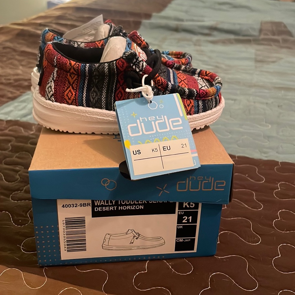 Hey dudes Wally toddler serape desert horizon shoes